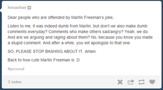 Illustration for article titled The Second Stain: Martin Freeman's Rape Joke Apologists